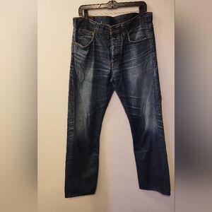 J Brand Mens Jeans Walker Boone Relaxed Straight Leg Dark Wash Men's jeans